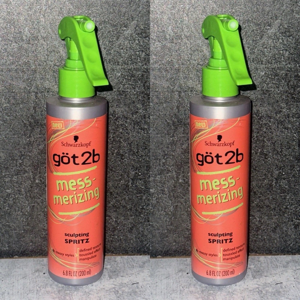 2 Lot Schwarzkopf Got2B Mess-Merizing Sculpting Spritz Spray 6.8 oz./200 ml.